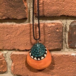 Native American Painted Pendant Necklace